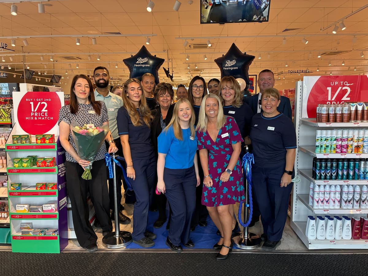 Staff inside the refurbished Boots store at Cannock Orbital Retail Centre