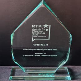 Cannock Chase Council Wins RTPI Planning Award — Cannock news photo (Cannock Chase District Council)